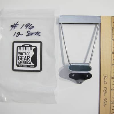 Gibson Acoustic 12 String Guitar Tailpiece Authentic Vintage Part Circa-1960s-Chrome image 8