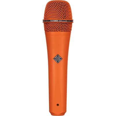 Telefunken M80 Orange Dynamic Handheld Vocal Microphone with On-Stage MS7701B Boom Microphone Stand and Professional Grade XLR Cable image 2