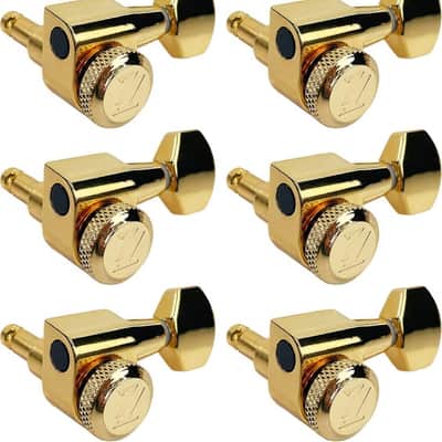 Allparts True Lok Mid-size Locking Tuning Machine Set - Gold image 2