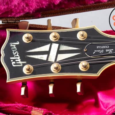 2001 Gibson Les Paul Custom Alpine White (Aged Cream) Ebony Board w/ OHSC image 3