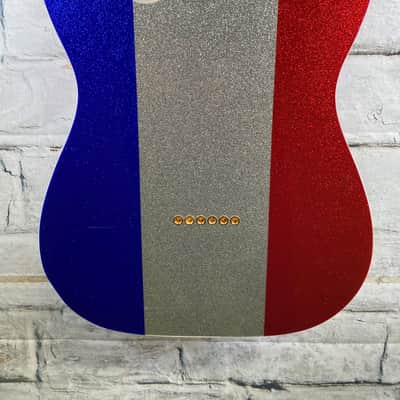 Fender Buck Owens Signature Telecaster -- Red, Silver, and Blue Sparkle image 5