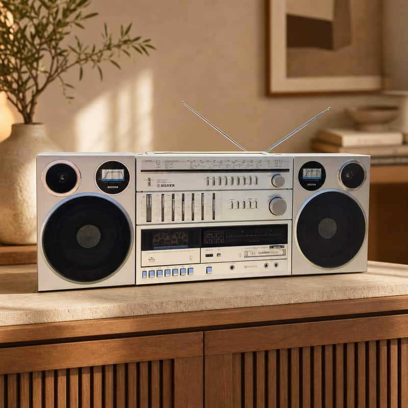 SILVER SR 8800 Rare Vintage MINT Boombox Warranty Cassette image 1