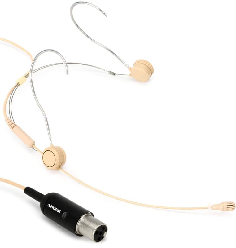 Shure TwinPlex TH53T/O-MTQG Omnidirectional Headset Microphone with TA4F Connector - Tan image 1