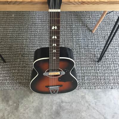 70's Harmony Stella Parlor Guitar w/60's DeArmond Pickup image 6