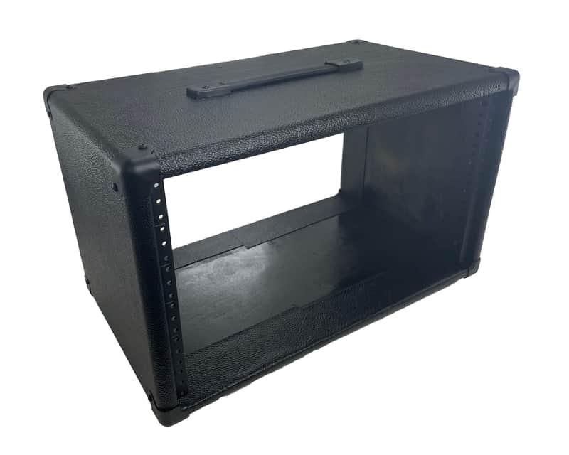 PROCRAFT 6U 12" Deep Rack Case in Black Tolex Wrap - Top Handle Black Hardware image 1