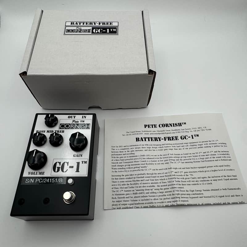 Pete Cornish GC-1 Overdrive - Black Battery-Free Free Shipping image 1