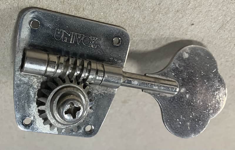Univox- bass tuning head, nickel, VINTAGE image 1