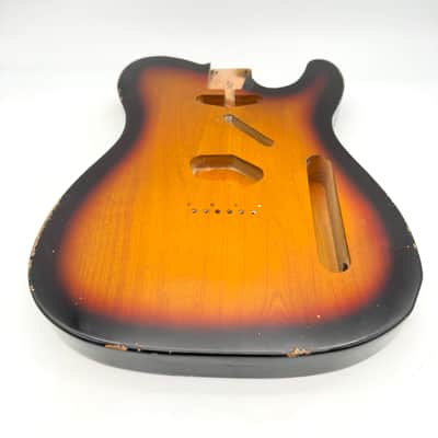 MJT Telecaster Body Relic Alder 2-Piece Nitro 3-Tone Burst mjt6660 image 5