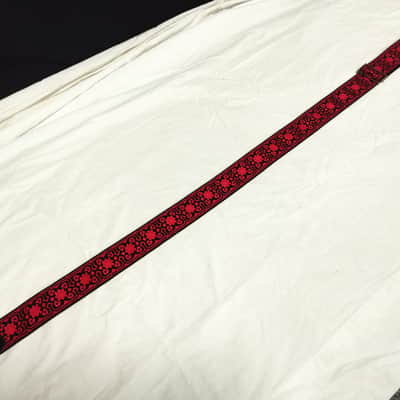 Red and Black nylon Guitar STRAP Leather ends NEW - for Fender image 2
