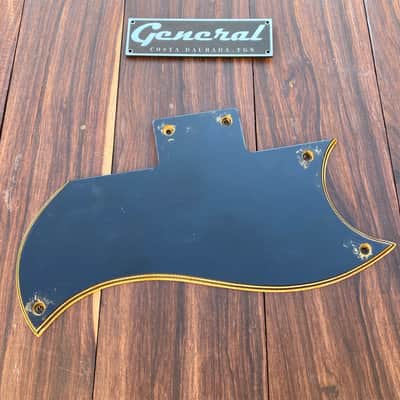 General Vintage Tone Sg 1961 / 1962 Aged Pickguard for Gibson SG bevel Black multi ply image 5