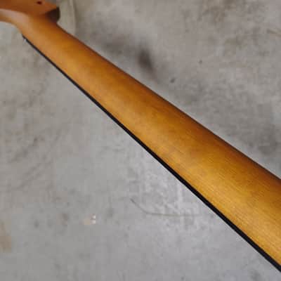 Roasted Maple Strat Neck fits fender Stratocaster body 22 frets image 7