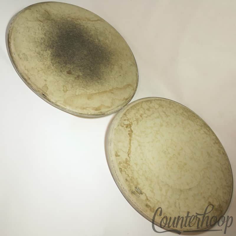 *Gretsch Permatone 2x 18" Floor Tom/Bass Drum Heads Vintage 60s Coated RB USA* image 1