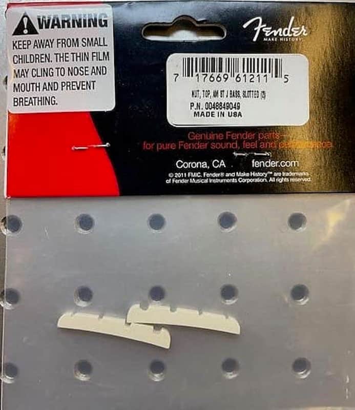 Fender 004-8649-049 American Standard Jazz Bass Nut Pre-Slotted (2) ('09 - '18) - Micarta image 1