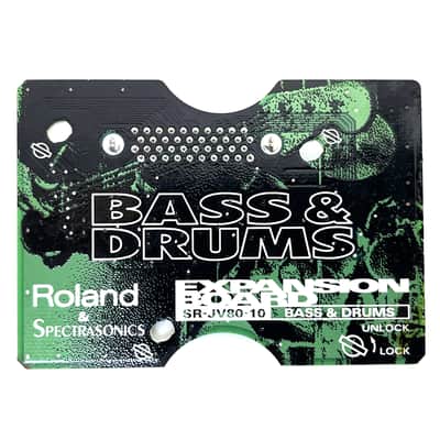 Roland SR-JV80-10 Bass and Drums Expansion Board 1990s - Green Made in Japan Worldwide Shipment image 1
