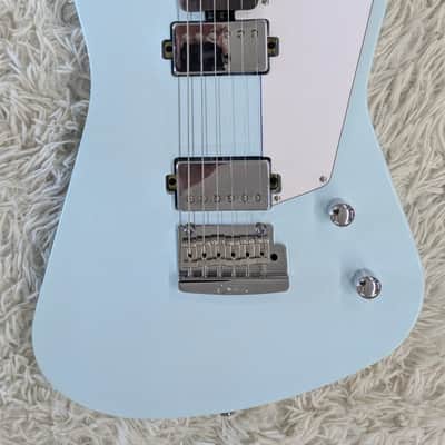 Sterling by Music Man Mariposa Electric Guitar Roasted Neck, Daphne Blue Finish image 9