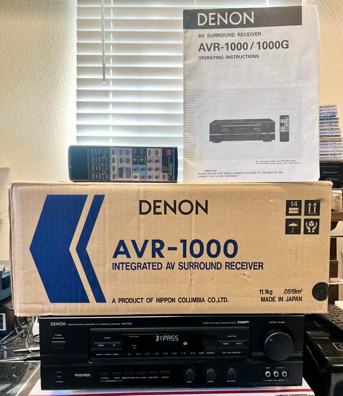 Denon AVR-1000 5.1 Ch 70W Receiver w/ Remote, Box, Instructions; Tested SEE VIDEO image 1