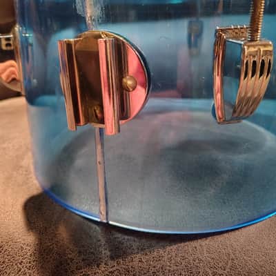 Ludwig Vistalite 6.5"x10" Concert Tom 1970's - Blue Acrylic image 5