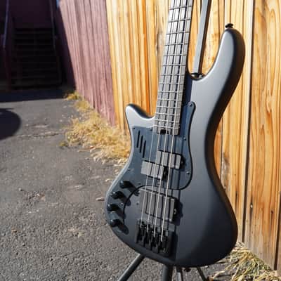 Schecter DIAMOND SERIES Stiletto-4 Stealth Pro- Satin Black Left Handed 4-String Electric Bass Guitar image 5
