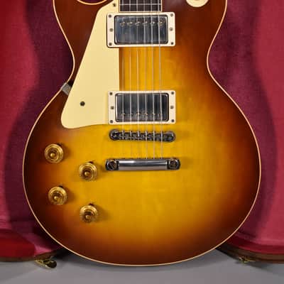 1958 Gibson Les Paul Standard Reissue Iced Tea Burst Finish Lefty Left Handed W/OHSC image 2