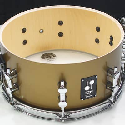 Sonor SQ1 6" x 13" Birch Snare Drum w/ VIDEO! Satin Gold Metallic image 6