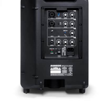 Samson Expedition Explor with Handheld Wireless Portable PA. 200 watts 3-way 8" Woofer 3.5" Midrange 2x1" Tweeter Bluetooth (rechargeable battery) image 3