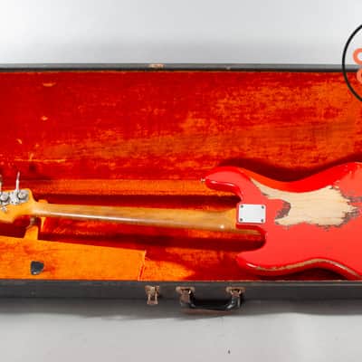 1965 Fender Jazz Bass – Dakota Red w/ Matching Headstock, Original Pickups, OHSC image 4