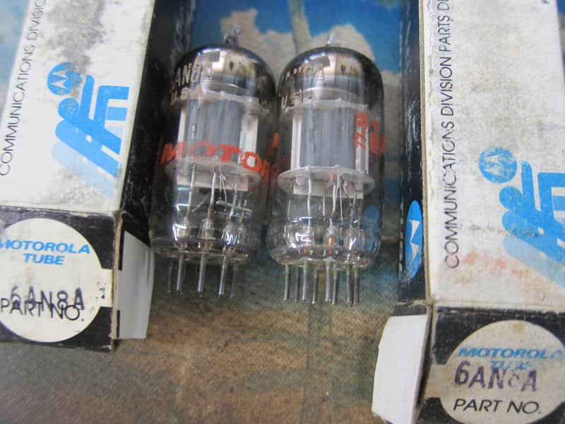 Pr NOS Motorola Vintage 6AN8A Preamp/Driver Tubes, 1960s, USA Ex Sound, Performance, Boxes 1960s image 1