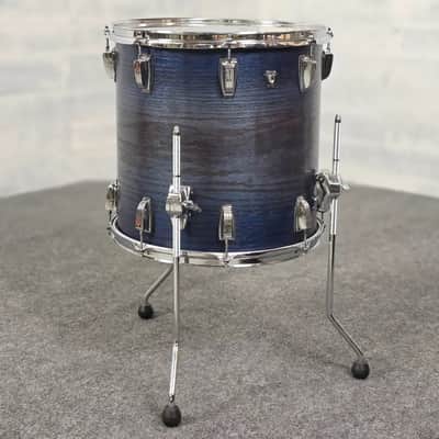 Used Ludwig Classic Oak 4pc Drum Set Blue Burst - Very Good image 5