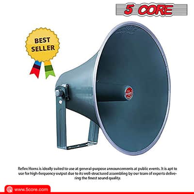 5Core Indoor Outdoor PA Loud Speaker Horn 18 Inch + Compression Driver Unit 600W PMPO RH18+DU60 image 6