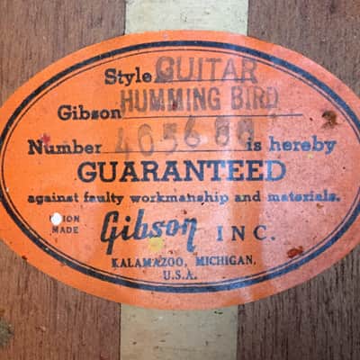 Gibson Hummingbird 1965 Cherry Sunburst image 4