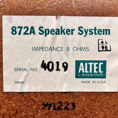 Altec Madrid  872A with original 15-inch 420Y Biflex coaxial drivers Local Pickup only in Milwaukee WI image 6
