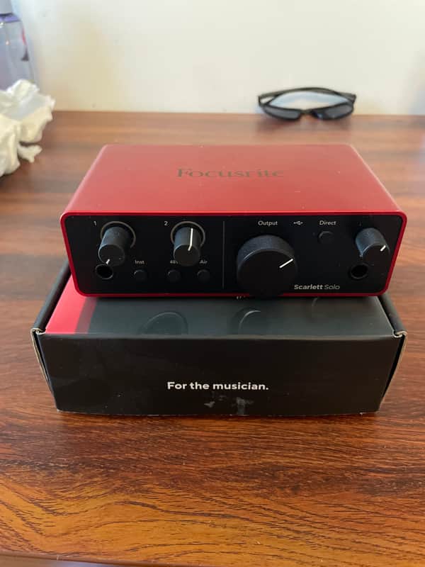 Focusrite Scarlett Solo 4th Gen USB Audio Interface 2023 - Present - Red image 1