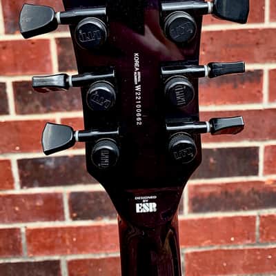 ESP LTD Deluxe EC1000 LEC1000QMSTPSB Quilt Maple See-Thru Purple Burst Guitar image 8