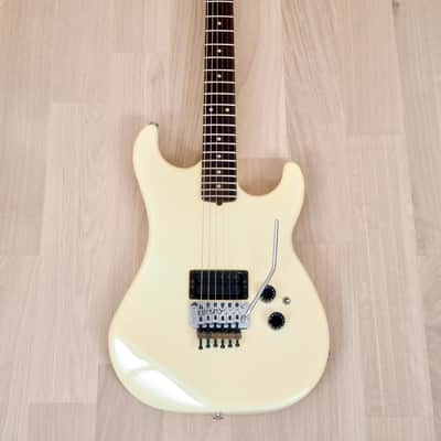 1984 Kramer USA Pacer Special Vintage Electric Guitar Creme w/ Floyd Rose, Case image 2