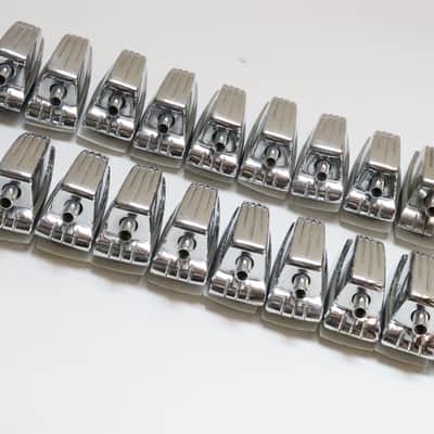 Set of 20 Ludwig Classic Bass Drum Lugs, with White Plastic Backing for Visatalite -1970s / INSPECTED & TESTED image 6