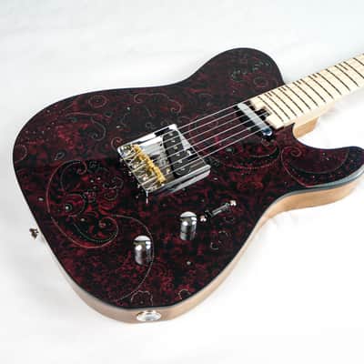 Swisher Handmade 1950 T-Style Electric Guitar 2024 - Merlot Fabric Top image 1