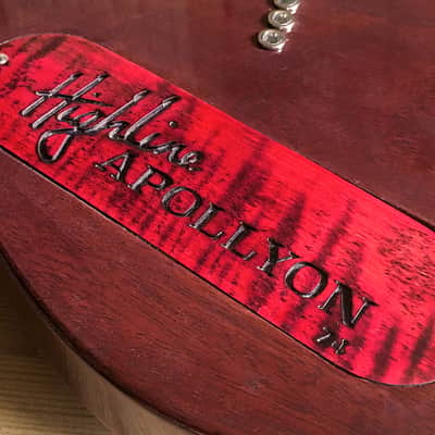 Highline Guitars Apollyon Deluxe 6 String Hardtail Guitar 2017 Black and Red Burst image 12