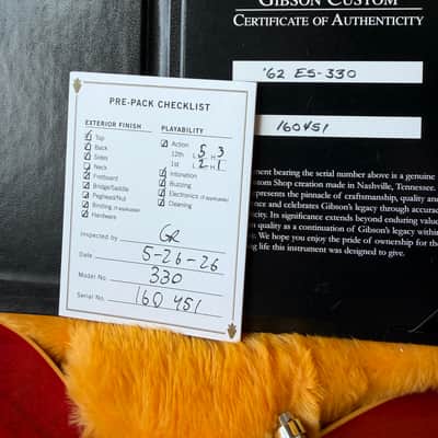 2026 Gibson Custom Shop ES-330 ‘62 - Cherry Red image 21