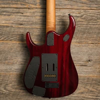Ernie Ball Music Man JP15 Electric Guitar - Red Tide Quilt image 11