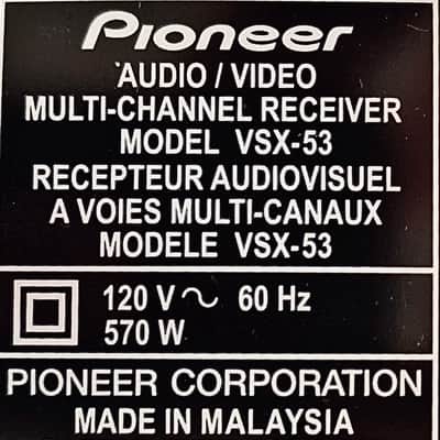 Pioneer Elite VSX-53 7.1 Channel THX Select2+ A/V Receiver with AirPlay! *MINT!!* image 7