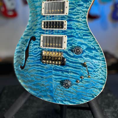 PRS 2025 Wood Library Special 22 Semi Hollow, Custom - Quilt, Aquableaux, Paisley Case, Signature Dealer / 555 image 6