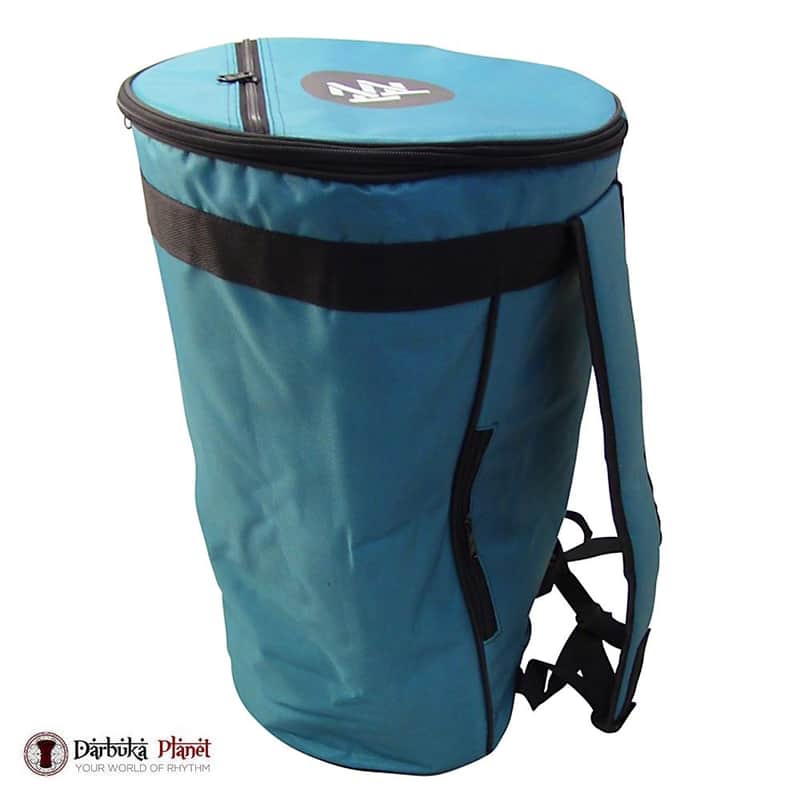 ZAZA - Professional Colorful Doumbek/Darbuka ClassicSize - Bag Carry Case - Premium Nylon Fabric Gig-bag - Turquoise image 1