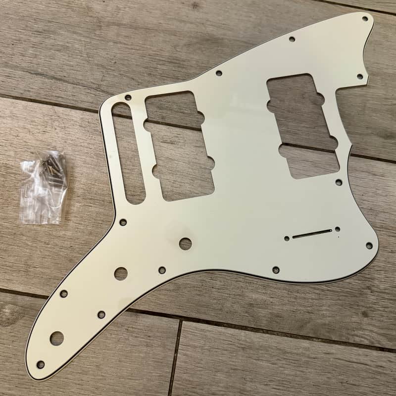 Fender CME Player Jazzmaster 3-Ply Parchment 4-way Switch Pickguard MIM USA American image 1