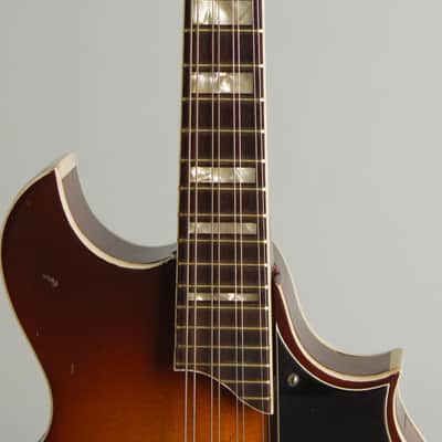 Harmony  H-35 Hollow Body Electric Mandolin (1970), ser. #1979H35, black gig bag case. image 8