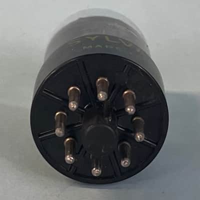 1950s Sylvania 6SN7GTB Vintage Black Plate Chrome Top Preamp Tube! T263 image 6