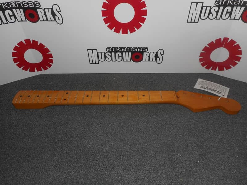 Allparts Fender Licensed Maple Strat Neck, 10" Radius, Nitro Finish - #SMNF-C image 1