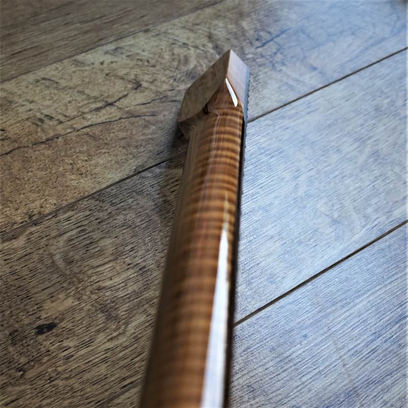 Telecaster Rosewood and Roasted Flame Maple Guitar Neck Gloss 21 Fret Jumbo with Abalone Markers image 1