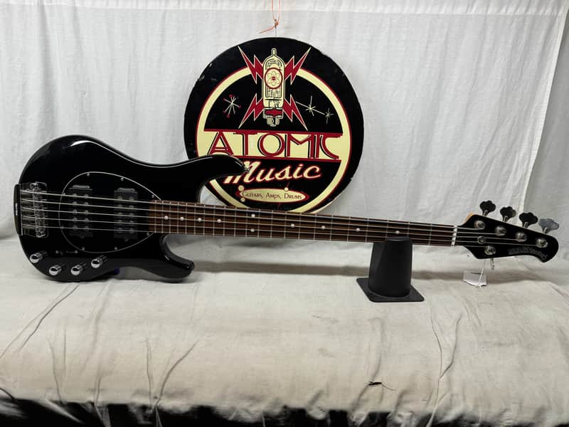 Ernie Ball Music Man USA Sterling 5 HH 5-string Bass 2014 - Black image 1