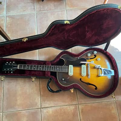 1957 Guild T-100D Slim Jim Thinbody Archtop Starfire electric guitar and HSC image 16