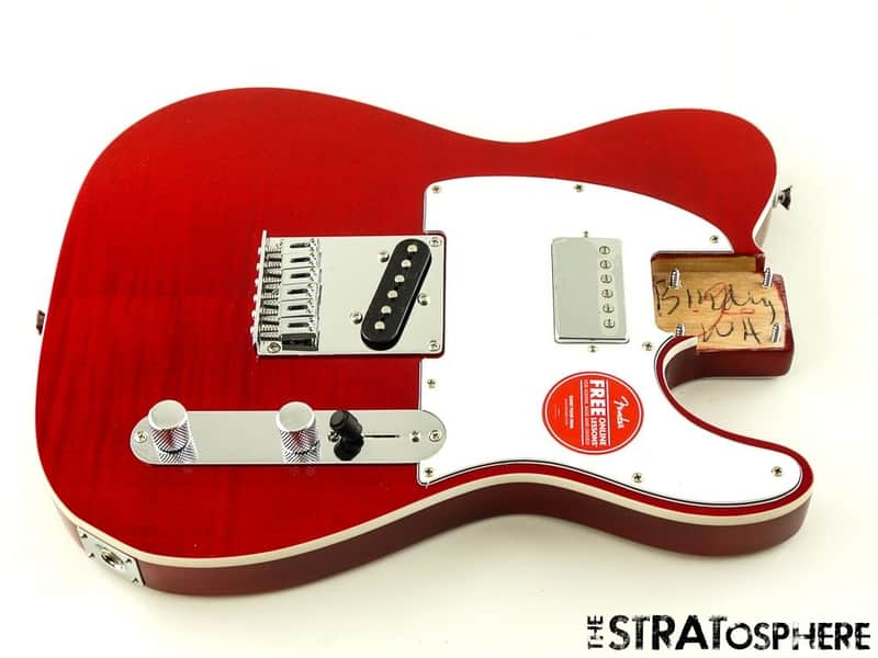 Fender Squier Affinity Tele FMT SH LOADED BODY, Crimson Red Transparent image 1